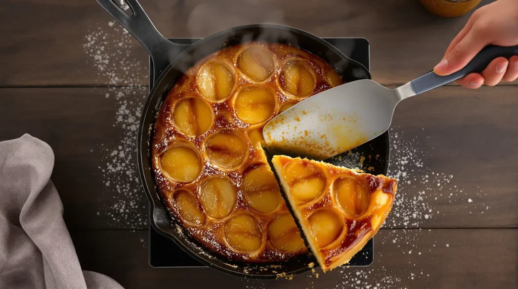 Gâteau aux pommes à la poêle : recette sans four, prête en quelques minutes